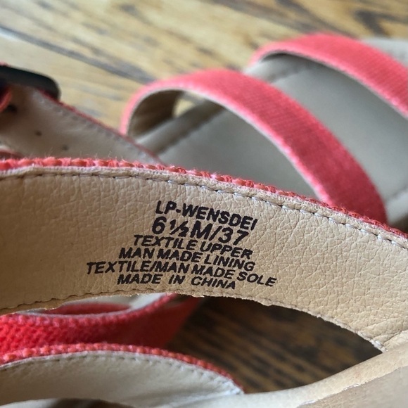 NWOB Lucky Brand Wensdei Cork Wedge Sandals - Picture 4 of 8